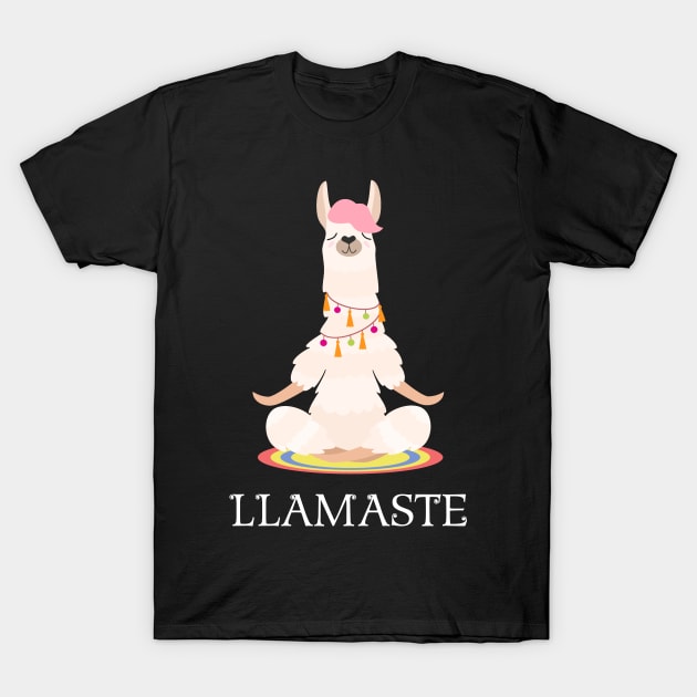 LLamaste Yoga LLama T-shirt For Yoga Lover T-Shirt by Simpsonfft